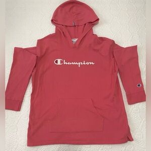 Champion Hooded Sweatshirt Women pink Size M Sports Workout Gym Jogging Athlete